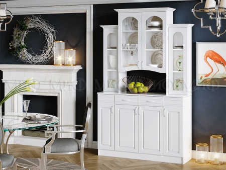 Буфет Кармен 4-х Створчатый МДФ (Ш-1400  x Г-400 х В-2250 мм)/Разные Цвета