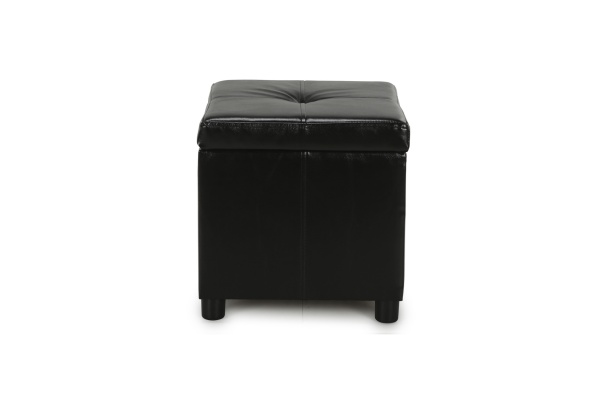 Пуф Квин экокожа черная