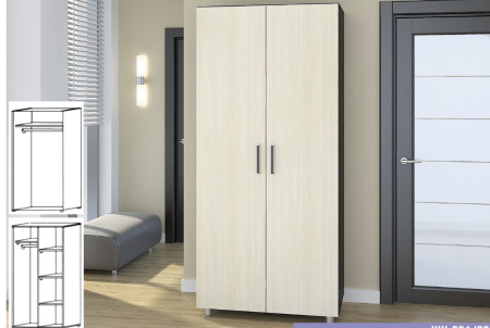 Шкаф 2-х Створчатый ШК-201-1 Комбинированный (Д-920 х В-2005 х Г-500 мм)/Разные Цвета