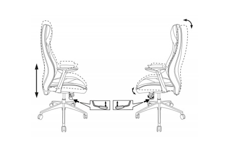 Кресло руководителя Бюрократ Zen коричневое