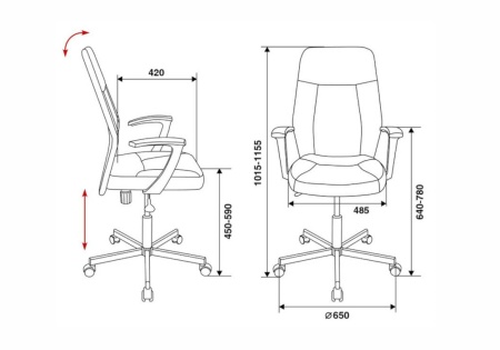 Компьютерное кресло Бюрократ CH-605 черное